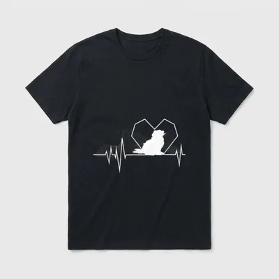 Hundebesitzerin für Herzschlag Zwergspitz T-Shirt – Klassisches T-Shirt in Schwarz