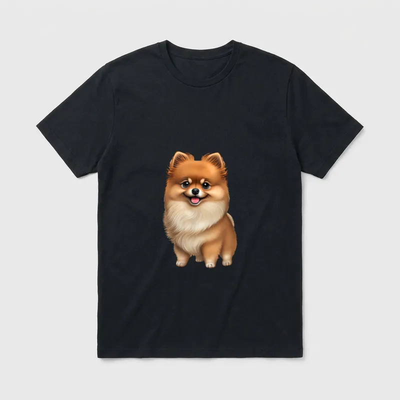 Zwergspitze Hunde Hund Zwergspitz T-Shirt – Klassisches T-Shirt in Schwarz
