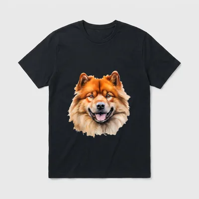 Eurasier Porträt Portrait Farb T-Shirt – Klassisches T-Shirt in Schwarz