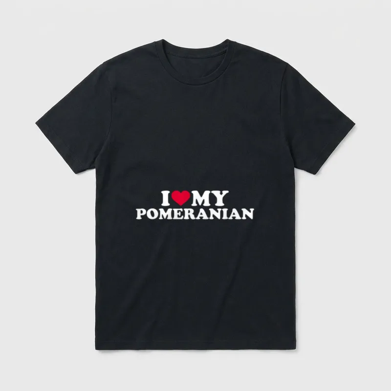 Ich liebe meinen Pomeranian T-Shirt – Klassisches T-Shirt in Schwarz