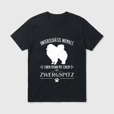 Unterschätze niemals einen Mann... T-Shirt 0059 – Klassisches T-Shirt in Schwarz
