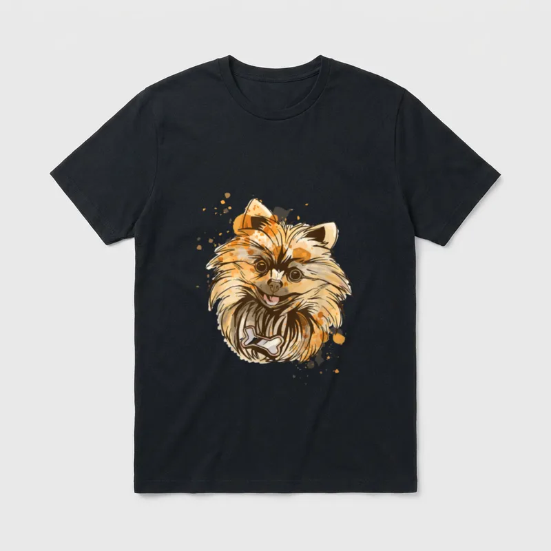 Zwergspitz deutscher Spitz Pomeranian T-Shirt – Klassisches T-Shirt in Schwarz