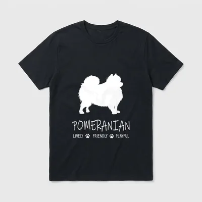 Pomeranian Hunde Süßer Kleinspitz T-Shirt – Klassisches T-Shirt in Schwarz