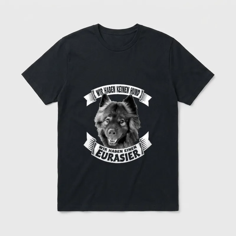 Wir haben keinen Hund T-Shirt – Klassisches T-Shirt in Schwarz