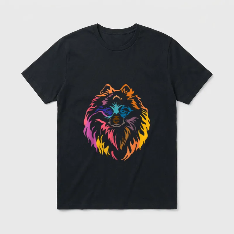 Pommerscher Spitz Pomerscher Zwergspitz T-Shirt – Klassisches T-Shirt in Schwarz