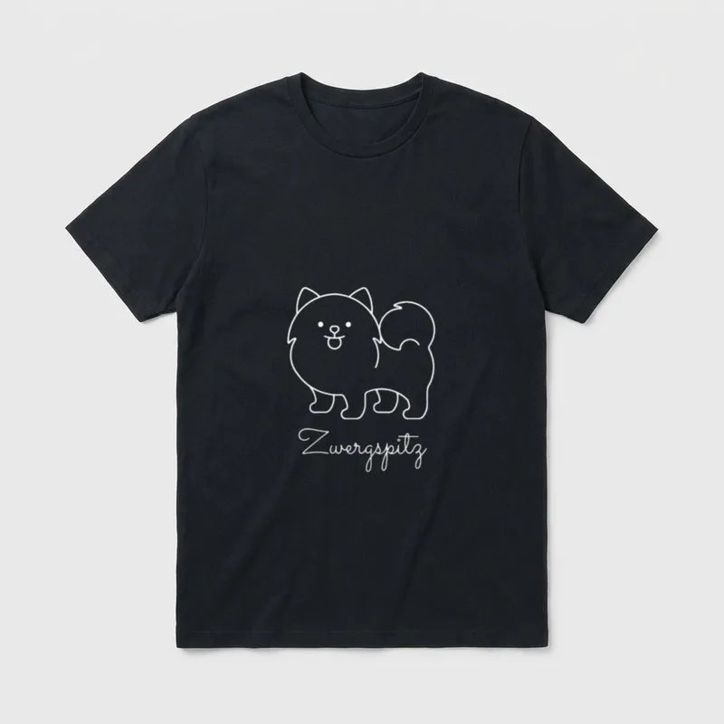 Zwergspitz Pomeranian Hundemama T-Shirt – Klassisches T-Shirt in Schwarz