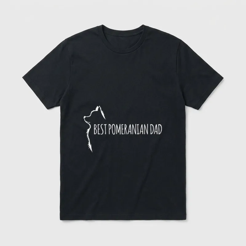 Best Pomeranian Dad Ever T-Shirt – Klassisches T-Shirt in Schwarz