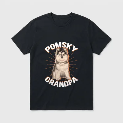 Pomsky Opa Pomskies Hundebesitzer T-Shirt – Klassisches T-Shirt in Schwarz