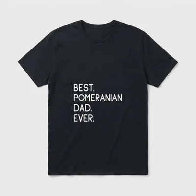 Pomeranians Best Pomeranian Dad T-Shirt – Klassisches T-Shirt in Schwarz