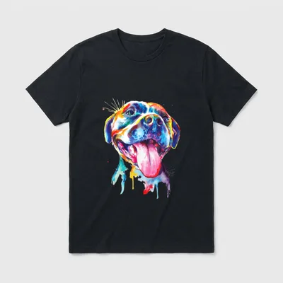 Pitbull T-Shirt Herren – Klassisches T-Shirt in Schwarz