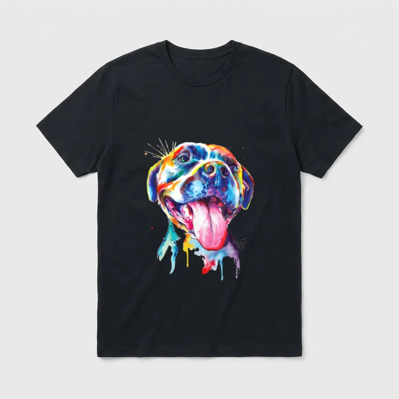 Pitbull T-Shirt Herren – Klassisches T-Shirt in Schwarz