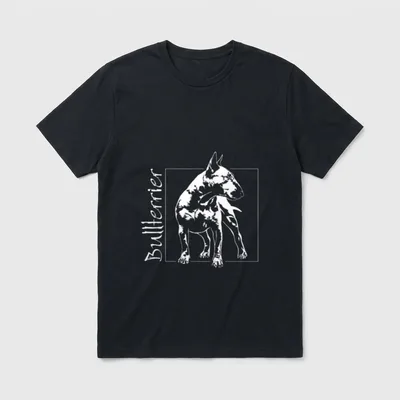 Stolzer Bullterrier Hund Hunde T-Shirt – Klassisches T-Shirt in Schwarz