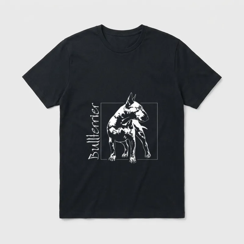 Stolzer Bullterrier Hund Hunde T-Shirt – Klassisches T-Shirt in Schwarz
