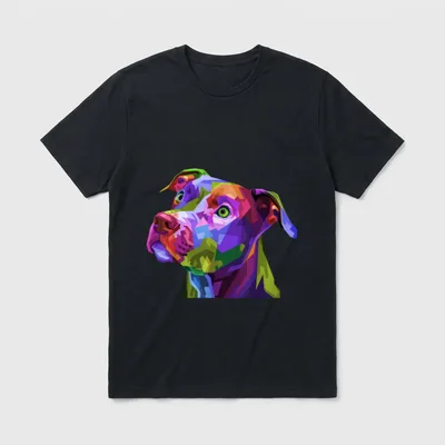 Vintage Pitbull T-Shirt – Klassisches T-Shirt in Schwarz