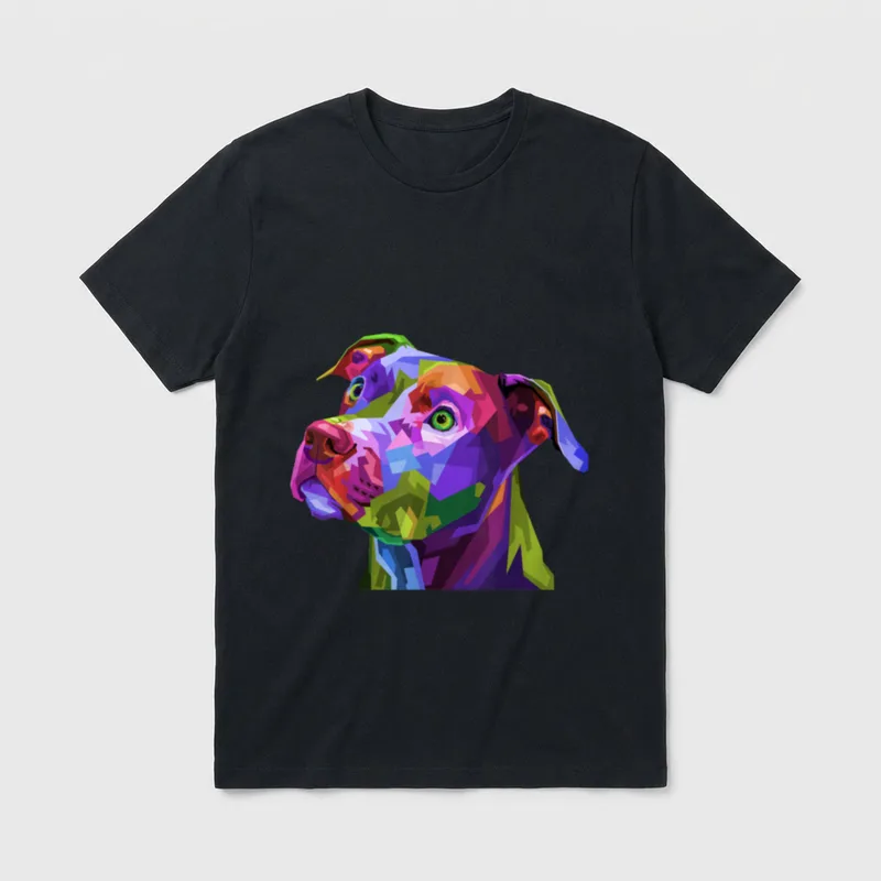 Vintage Pitbull T-Shirt – Klassisches T-Shirt in Schwarz