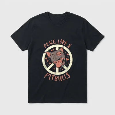 American Pitbull Blue I T-Shirt – Klassisches T-Shirt in Schwarz