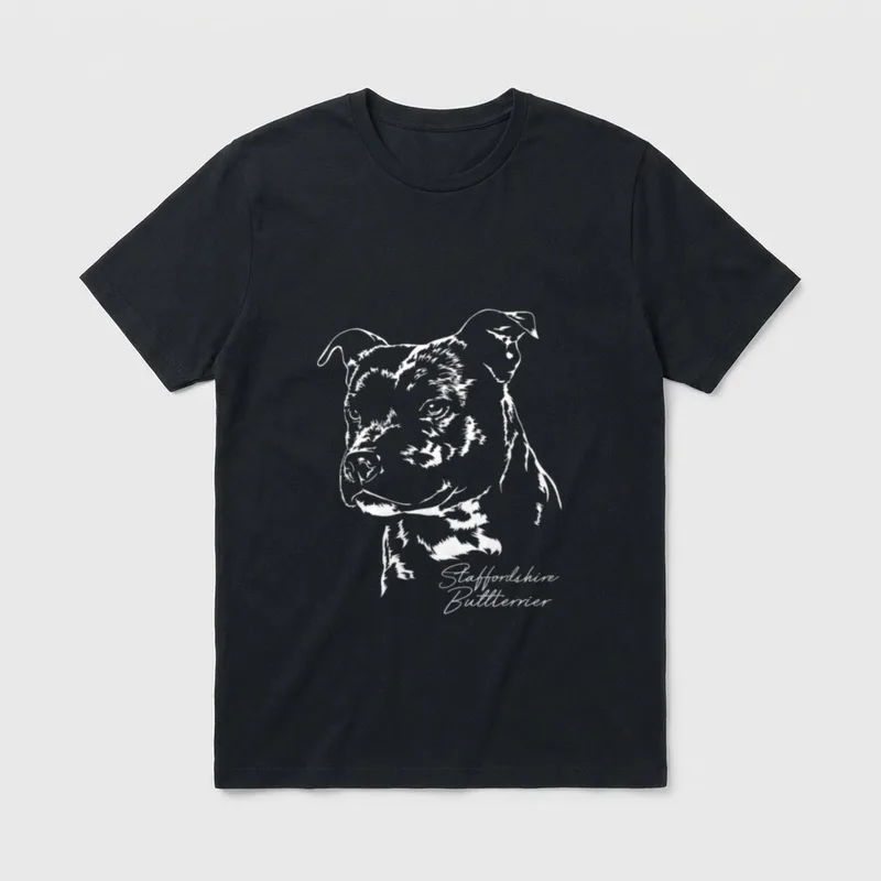 Staffordshire Bullterrier Staffbull Hund T-Shirt – Klassisches T-Shirt in Schwarz