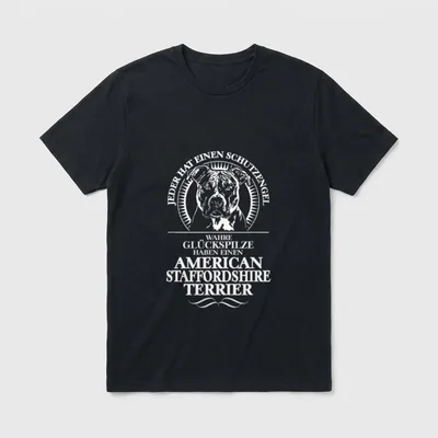 American Staffordshire Terrier Schutzengel T-Shirt – Klassisches T-Shirt in Schwarz