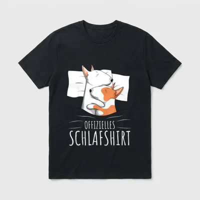 Offizielles Schlafshirt Bullterrier Hund T-Shirt – Klassisches T-Shirt in Schwarz