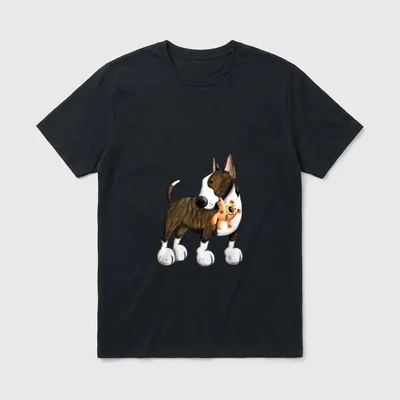Bullterrier Mit Spielzeug I T-Shirt – Klassisches T-Shirt in Schwarz