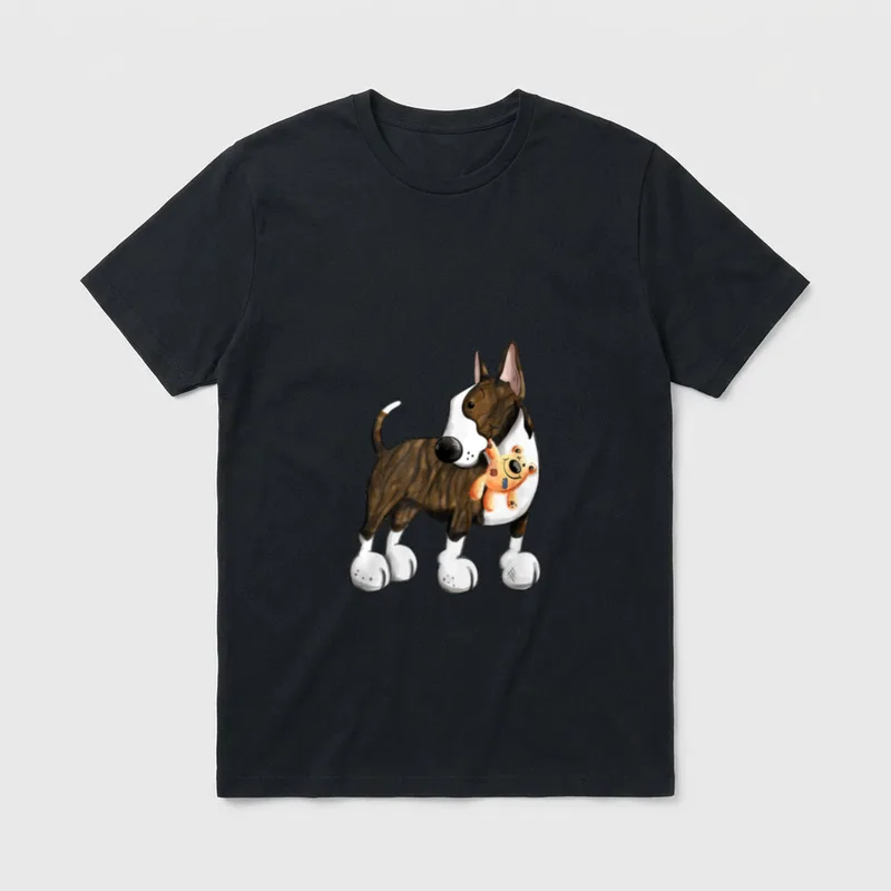 Bullterrier Mit Spielzeug I T-Shirt – Klassisches T-Shirt in Schwarz