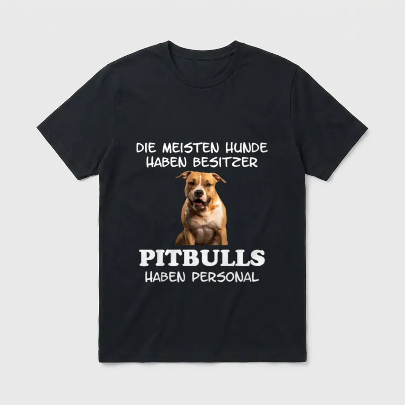 Pitbull Terrier Hund T-Shirt – Klassisches T-Shirt in Schwarz
