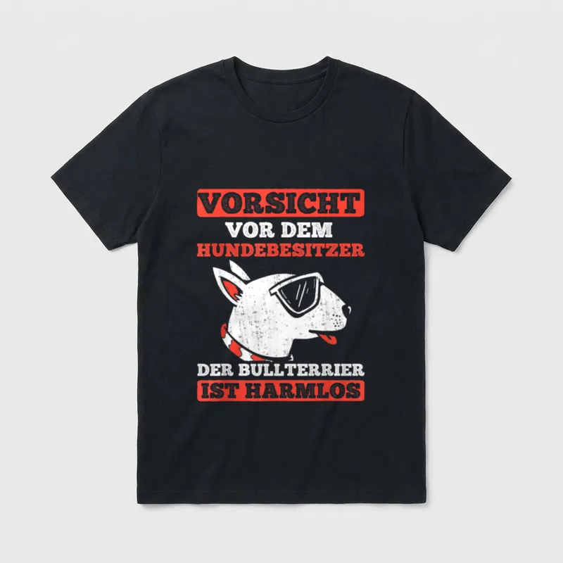 Vorsicht Vor Dem Hundebesitzer Hunde T-Shirt – Klassisches T-Shirt in Schwarz