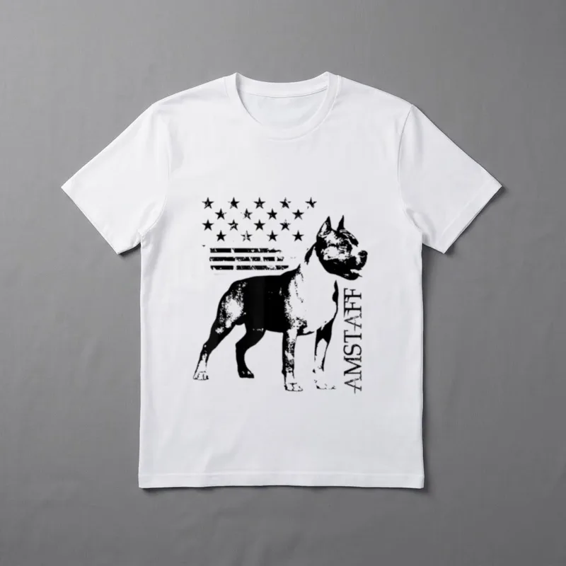 American Staffordshire Terrier T-Shirt 0048 – Klassisches T-Shirt in Schwarz