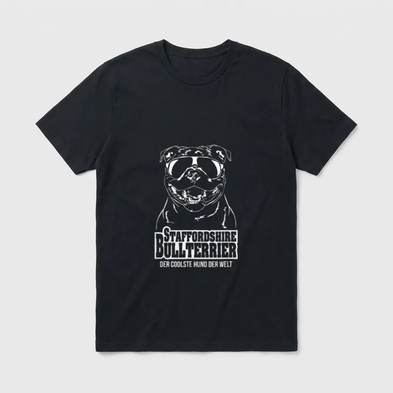 Staffordshire Bullterrier Schutzengel Hund T-Shirt – Klassisches T-Shirt in Schwarz