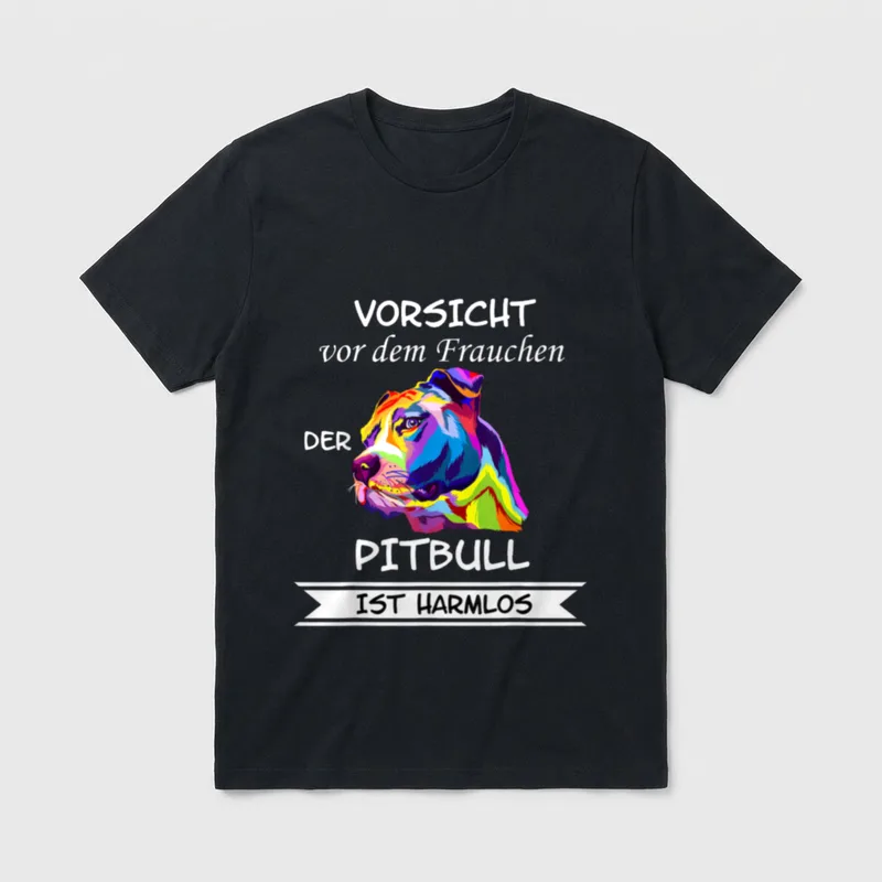 Pitbull Terrier Hund Hunderasse T-Shirt – Klassisches T-Shirt in Schwarz