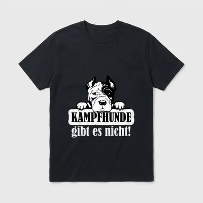 Kampfhund Listenhund Bullterrier Bullmastiff T-Shirt – Klassisches T-Shirt in Schwarz