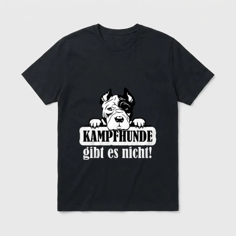 Kampfhund Listenhund Bullterrier Bullmastiff T-Shirt – Klassisches T-Shirt in Schwarz