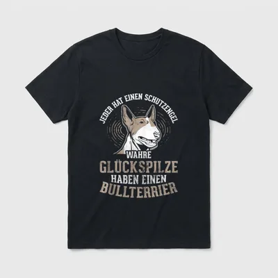 Glückspilze Haben Einen Bullterrier T-Shirt – Klassisches T-Shirt in Schwarz