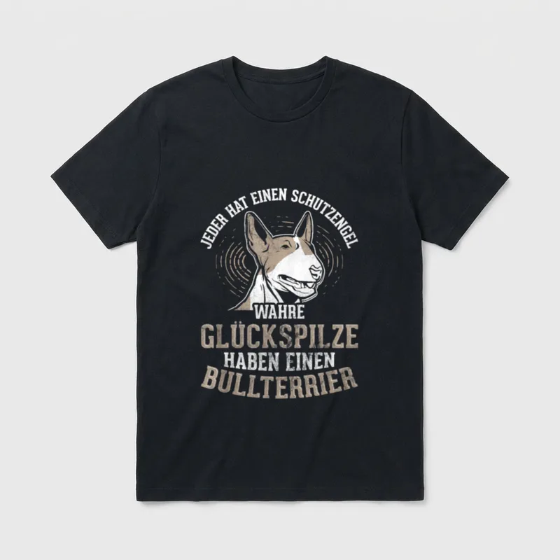Glückspilze Haben Einen Bullterrier T-Shirt – Klassisches T-Shirt in Schwarz
