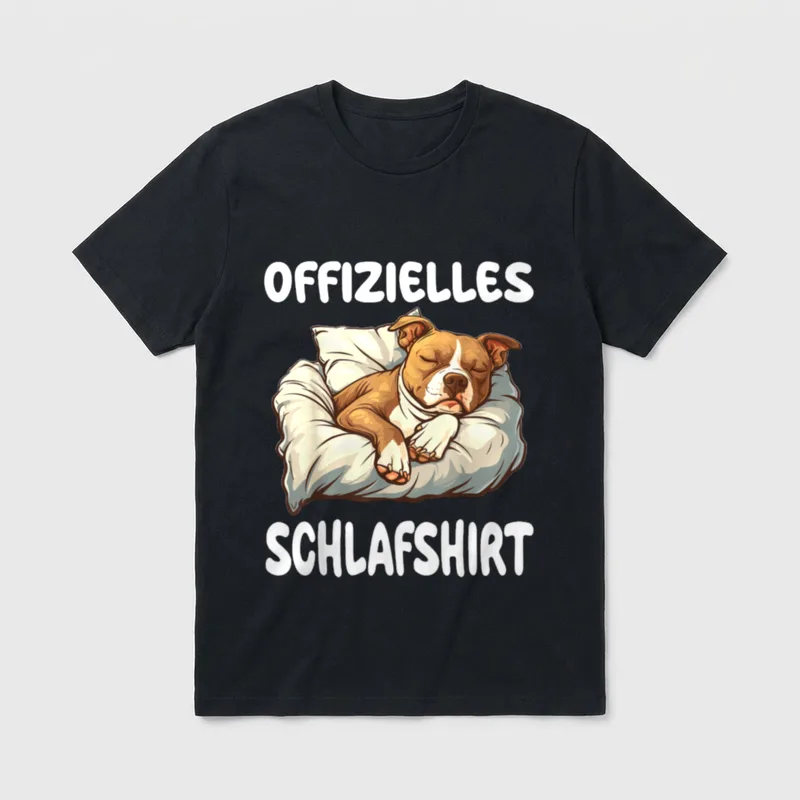 Lustiges American Staffordshire Terrier T-Shirt – Klassisches T-Shirt in Schwarz