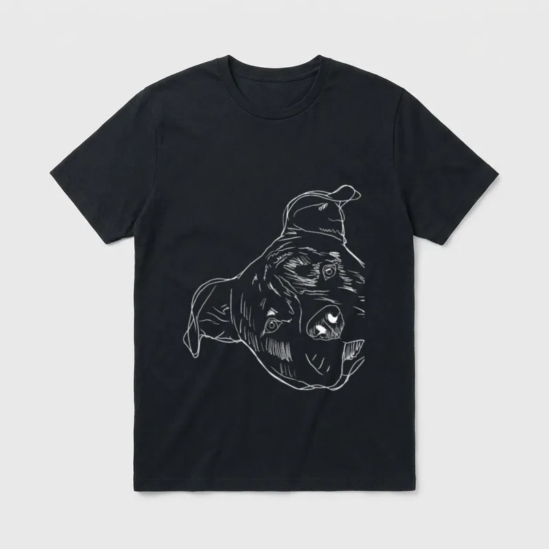 Lustiger Hund American Staffordshire T-Shirt – Klassisches T-Shirt in Schwarz