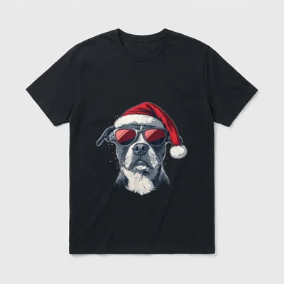 American Staffordshire Terrier xmas T-Shirt – Klassisches T-Shirt in Schwarz