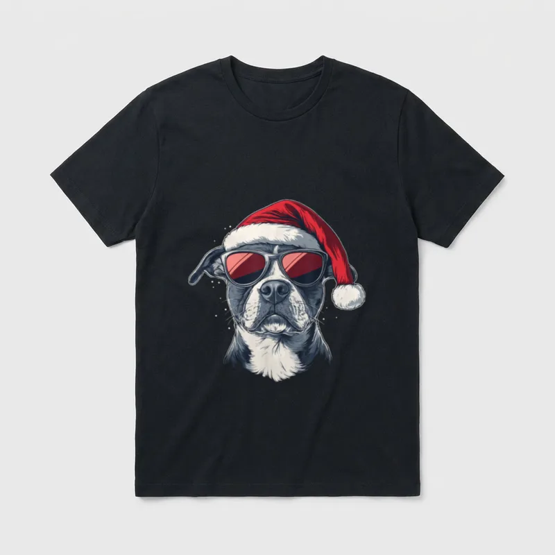American Staffordshire Terrier xmas T-Shirt – Klassisches T-Shirt in Schwarz