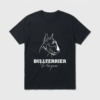 Hund Bullterrier Spruch Bulli T-Shirt 0068 – Klassisches T-Shirt in Schwarz