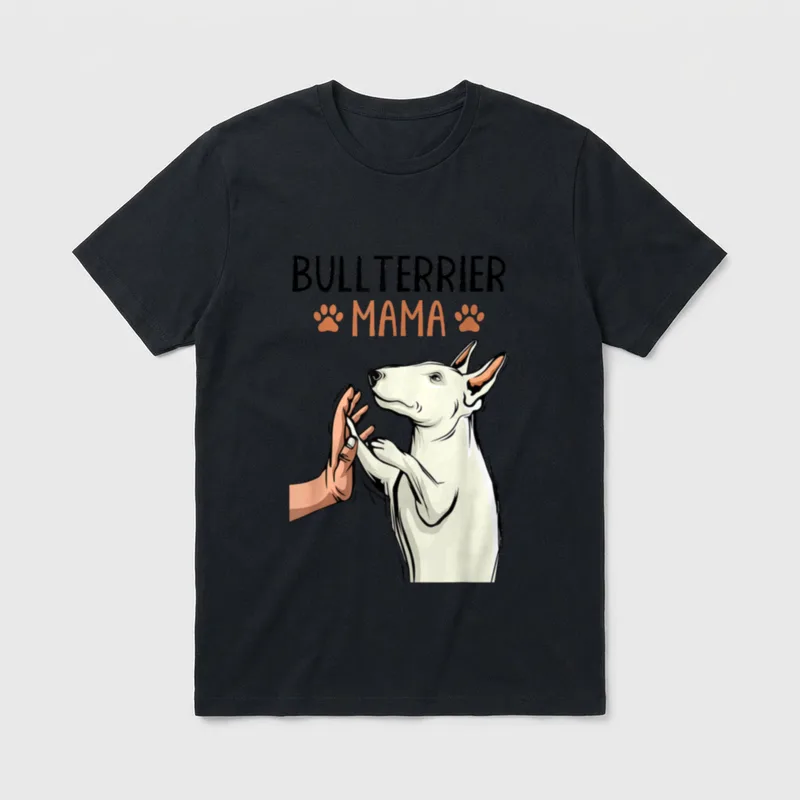 Bullterrier Mama Bull Terrier T-Shirt – Klassisches T-Shirt in Schwarz