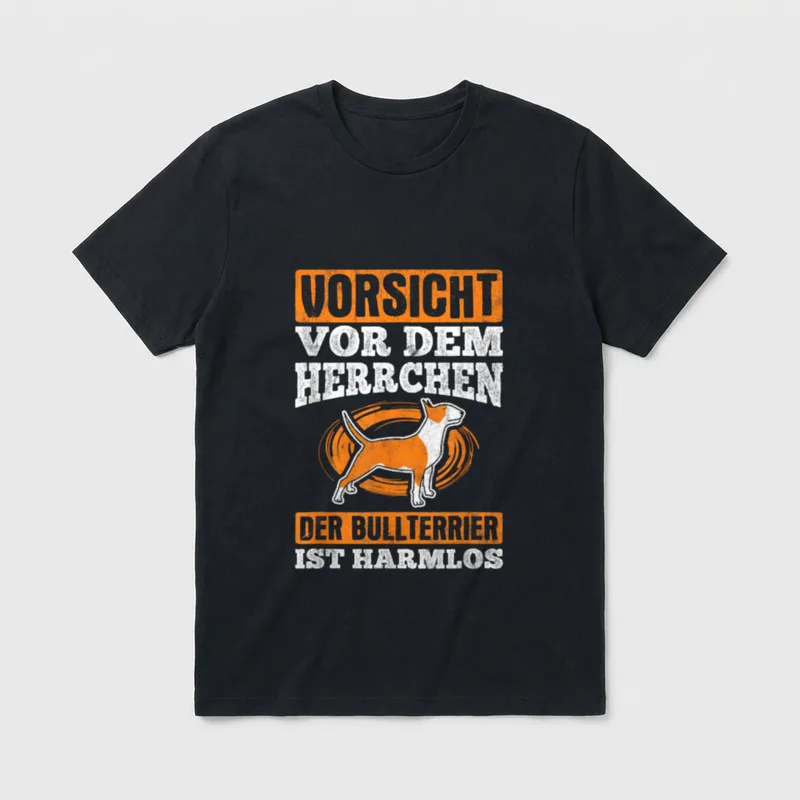 Vorsicht Vor Dem Herrchen Hundehalter T-Shirt – Klassisches T-Shirt in Schwarz