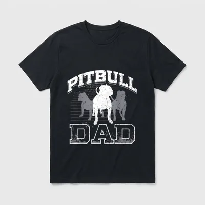 Dad Pitbull Lover Hundebesitzer T-Shirt – Klassisches T-Shirt in Schwarz