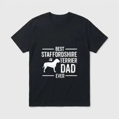 American Staffordshire Terrier Dad T-Shirt – Klassisches T-Shirt in Schwarz