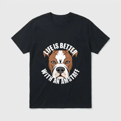 American Staffordshire Terrier Das Leben T-Shirt – Klassisches T-Shirt in Schwarz