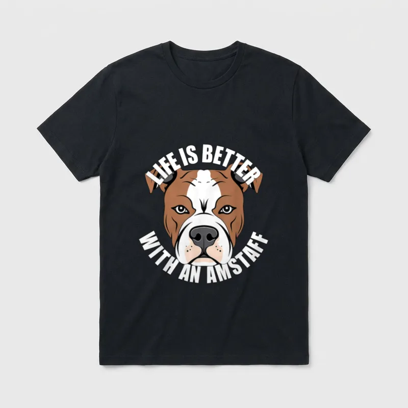American Staffordshire Terrier Das Leben T-Shirt – Klassisches T-Shirt in Schwarz