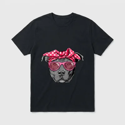 Lustiges Pitbull Mama Mutter T-Shirt – Klassisches T-Shirt in Schwarz
