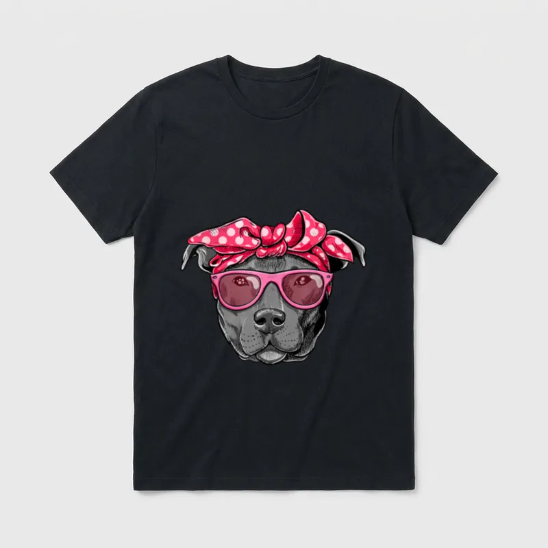Lustiges Pitbull Mama Mutter T-Shirt – Klassisches T-Shirt in Schwarz