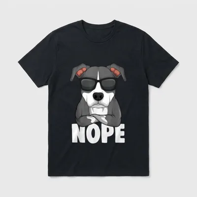 American Staffordshire Terrier Amstaff T-Shirt 0097 – Klassisches T-Shirt in Schwarz