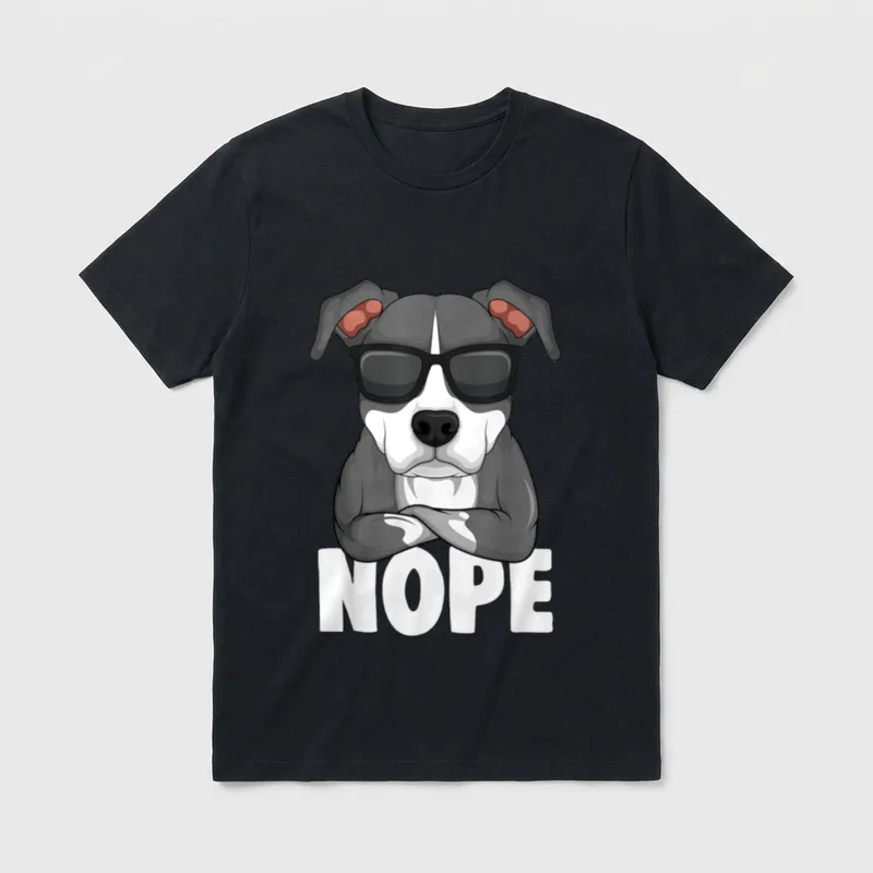 American Staffordshire Terrier Amstaff T-Shirt 0097 – Klassisches T-Shirt in Schwarz