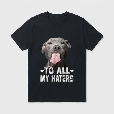 Lustiges Pitbull-Hunde mit Aufschrift T-Shirt – Klassisches T-Shirt in Schwarz
